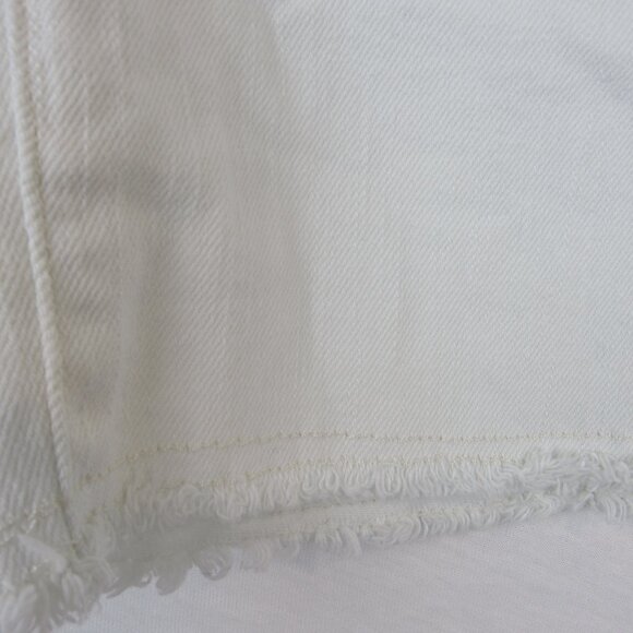 Levi's Off-White Cut Off Hem Jean Shorts Women's Size 4 - Picture 3 of 11